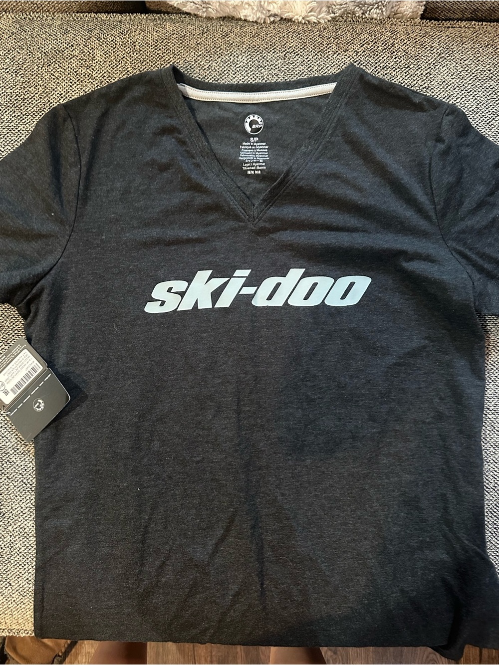 Ski-Doo Women's Black V-Neck Logo Tee